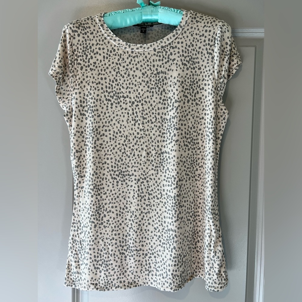 Express Short Sleeve Leopard Top